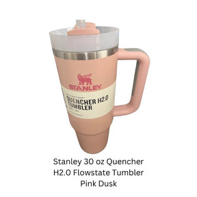 Authentic STANLEY 40oz Quencher Tumbler | Insulated Cup Stanley Pink Dust |  Stanley 30oz Pink Dust Tumbler