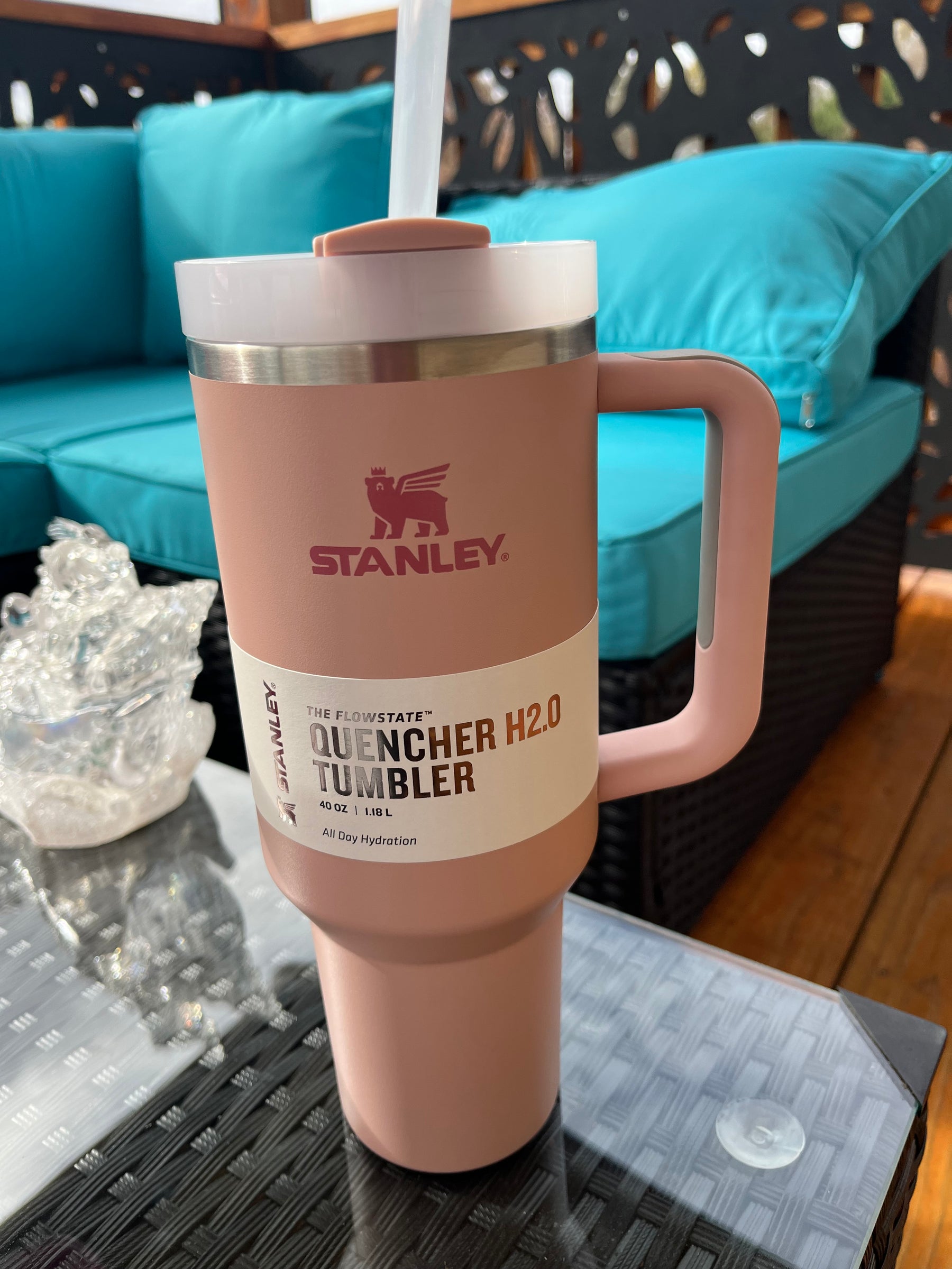 Stanley 40 oz. Adventure Quencher H2.O Flowstate Tumbler Pink Dusk