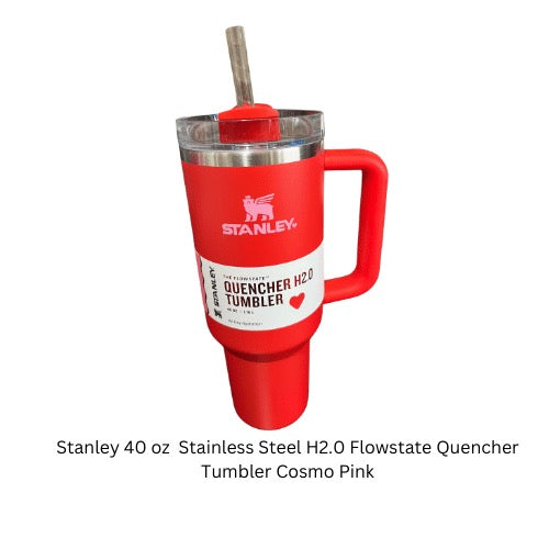 Stanley 40 oz Stainless Steel H2.0 Flowstate Quencher Tumbler Target Red