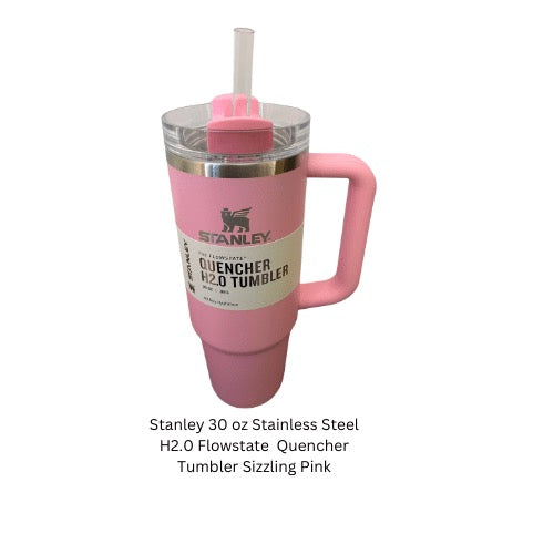 Stanley 30 Oz Stainless Steel H2.0 Flowstate Quencher Tumbler Sizzling Pink  : Target